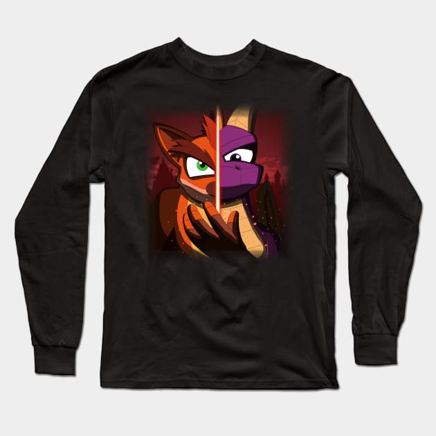 Marsupials Vs. Dracos Long Sleeve T-Shirt by AMP